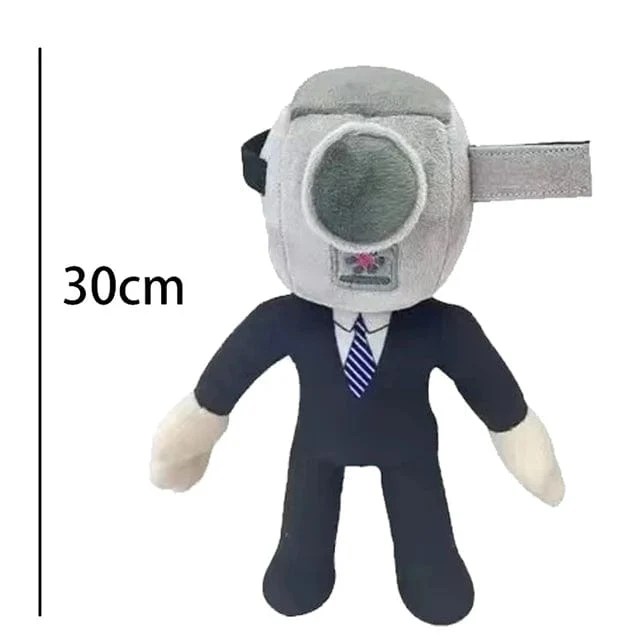 Skibidi Toilet Titans Drill Man Upgrade TV-Mann Frau Kameramann Drillman Speakerman Uhr Speaker Man Plüsch Stoffpuppe Stofftier