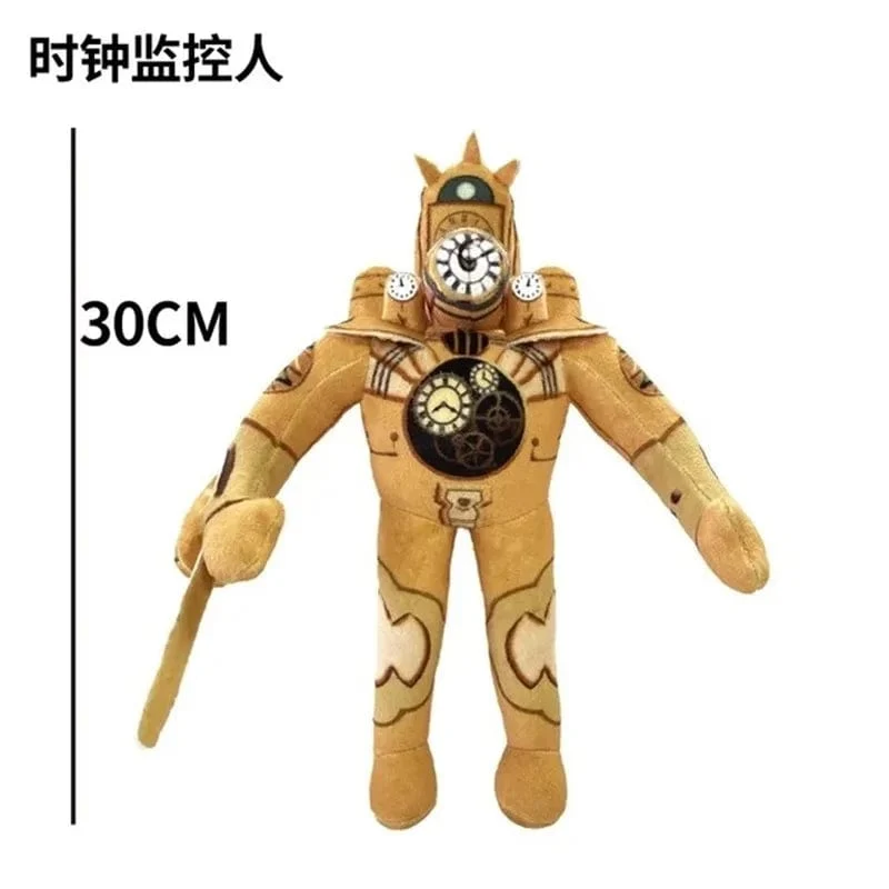 Skibidi Toilet Titans Drill Man Upgrade TV-Mann Frau Kameramann Drillman Speakerman Uhr Speaker Man Plüsch Stoffpuppe Stofftier