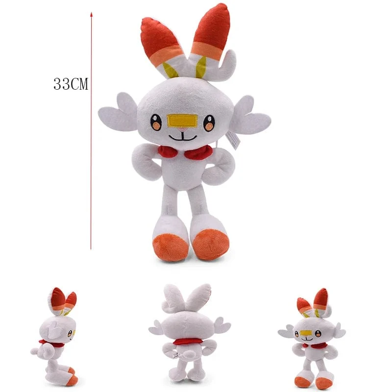 Pokemon Plüsch Tepig Victini Snivy Emolga Scorbunny Yamper Raboot Alolan Marowak Schlafendes Vaporeon Smoliv Lechonk Stofftiere
