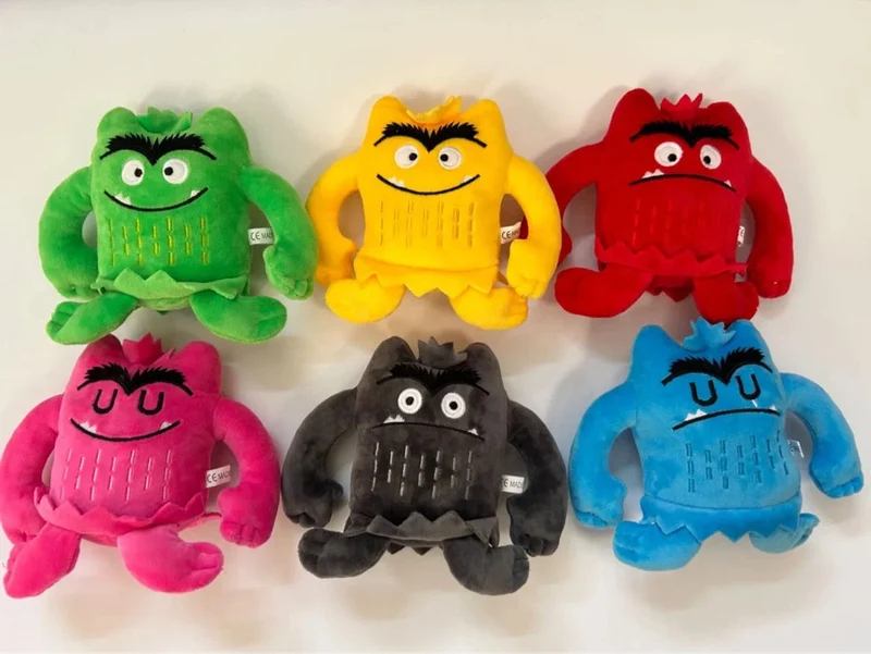 6 teile/satz 6 Farben Kawaii Die Farbe Monster Plüsch Puppe Kinder Monster Farbe Emotion Plushie Stofftier Für Kinder Geburtstag geschenke
