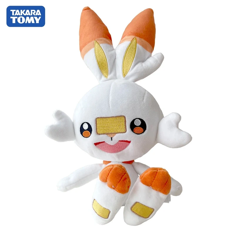 HQ Scorbunny Plüschtier Schwert und Schild Pokemon Peluche Gefüllte Puppe Cartoon Hase Kaninchen Weihnachtsgeschenk