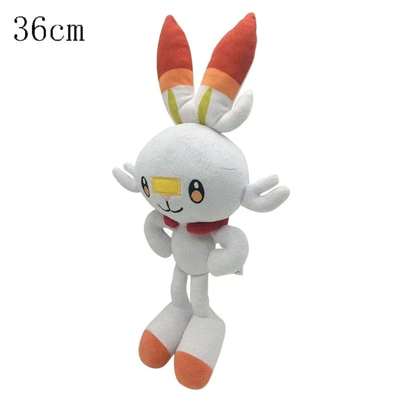 HQ Scorbunny Plüschtier Schwert und Schild Pokemon Peluche Gefüllte Puppe Cartoon Hase Kaninchen Weihnachtsgeschenk