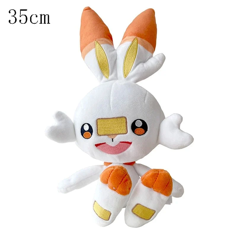 HQ Scorbunny Plüschtier Schwert und Schild Pokemon Peluche Gefüllte Puppe Cartoon Hase Kaninchen Weihnachtsgeschenk