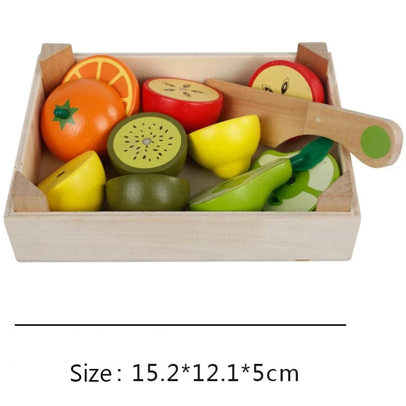 Simulation Küche Pretend Spielzeug Holz Klassische Spiel Montessori Pädagogisches Spielzeug Für Kinder Kinder Geschenk Schneiden Obst Gemüse Set