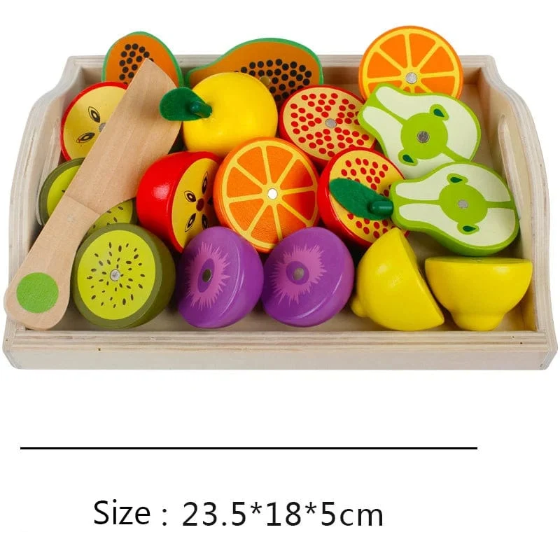 Simulation Küche Pretend Spielzeug Holz Klassische Spiel Montessori Pädagogisches Spielzeug Für Kinder Kinder Geschenk Schneiden Obst Gemüse Set
