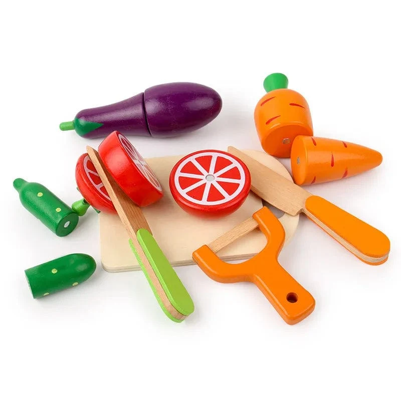 Simulation Küche Pretend Spielzeug Holz Klassische Spiel Montessori Pädagogisches Spielzeug Für Kinder Kinder Geschenk Schneiden Obst Gemüse Set