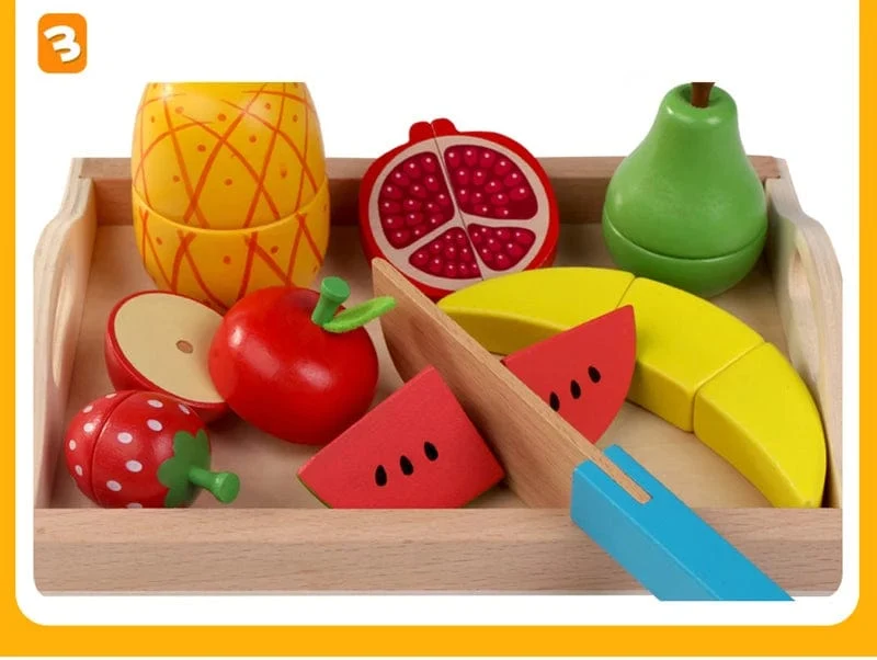 Simulation Küche Pretend Spielzeug Holz Klassische Spiel Montessori Pädagogisches Spielzeug Für Kinder Kinder Geschenk Schneiden Obst Gemüse Set