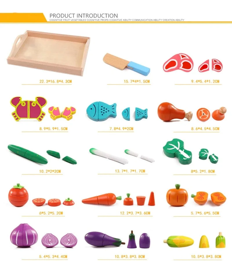 Simulation Küche Pretend Spielzeug Holz Klassische Spiel Montessori Pädagogisches Spielzeug Für Kinder Kinder Geschenk Schneiden Obst Gemüse Set