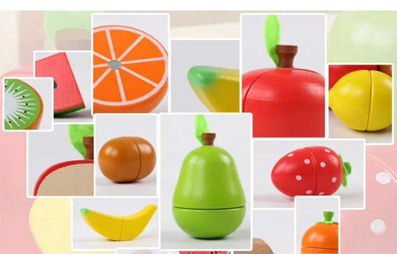 Simulation Küche Pretend Spielzeug Holz Klassische Spiel Montessori Pädagogisches Spielzeug Für Kinder Kinder Geschenk Schneiden Obst Gemüse Set