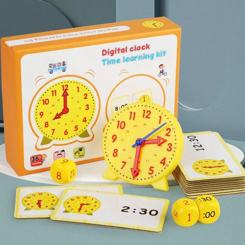Kinder Montessori Uhr Pädagogisches Spielzeug Stunde Minute Sekunde Erkenntnis Matching Puzzle Spielzeug Kinder Frühen Vorschulischen Lehrmittel