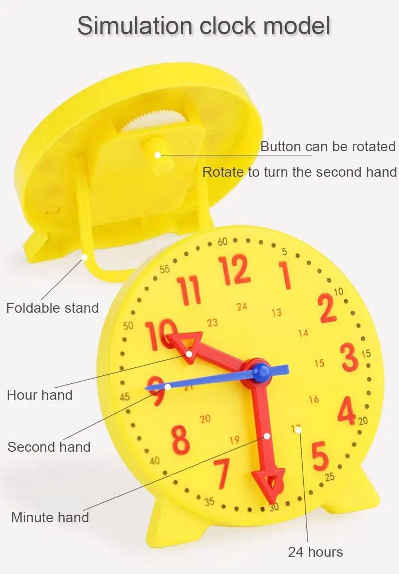 Kinder Montessori Uhr Pädagogisches Spielzeug Stunde Minute Sekunde Erkenntnis Matching Puzzle Spielzeug Kinder Frühen Vorschulischen Lehrmittel