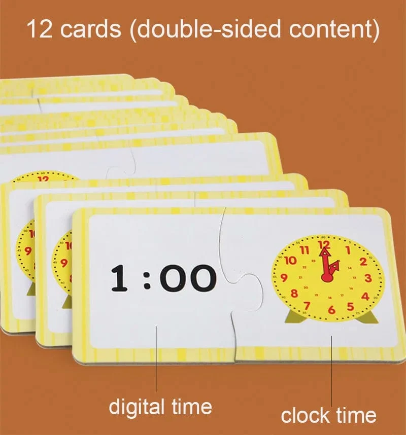 Kinder Montessori Uhr Pädagogisches Spielzeug Stunde Minute Sekunde Erkenntnis Matching Puzzle Spielzeug Kinder Frühen Vorschulischen Lehrmittel