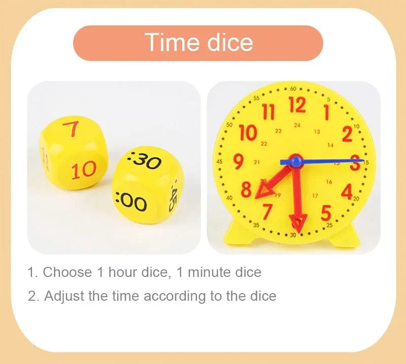 Kinder Montessori Uhr Pädagogisches Spielzeug Stunde Minute Sekunde Erkenntnis Matching Puzzle Spielzeug Kinder Frühen Vorschulischen Lehrmittel