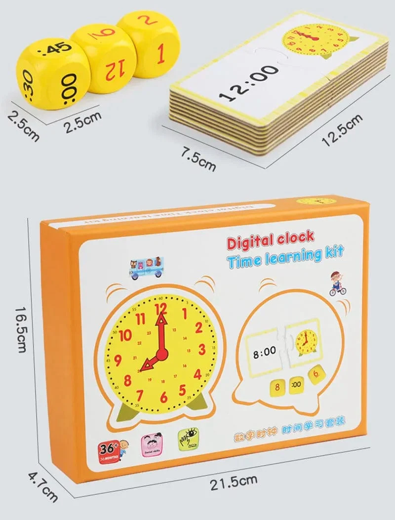 Kinder Montessori Uhr Pädagogisches Spielzeug Stunde Minute Sekunde Erkenntnis Matching Puzzle Spielzeug Kinder Frühen Vorschulischen Lehrmittel