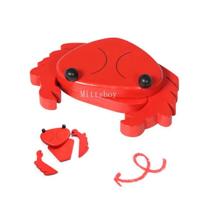 Neu Montessori Simulation Tier Magnetische Spielhaus Fisch Garnelen Krabben Shell Gewürz Sashimi Backen Spielzeug Holz Pädagogisches Spielzeug