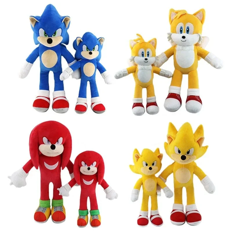 25-36 cm Sonic The Hedgehog Weiche Angefüllte Plüschpuppe Cartoon Spiel Anime Knuckles Shadow Silver Tails Metalsonic Plushie Spielzeug