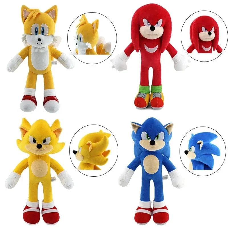 25-36 cm Sonic The Hedgehog Weiche Angefüllte Plüschpuppe Cartoon Spiel Anime Knuckles Shadow Silver Tails Metalsonic Plushie Spielzeug