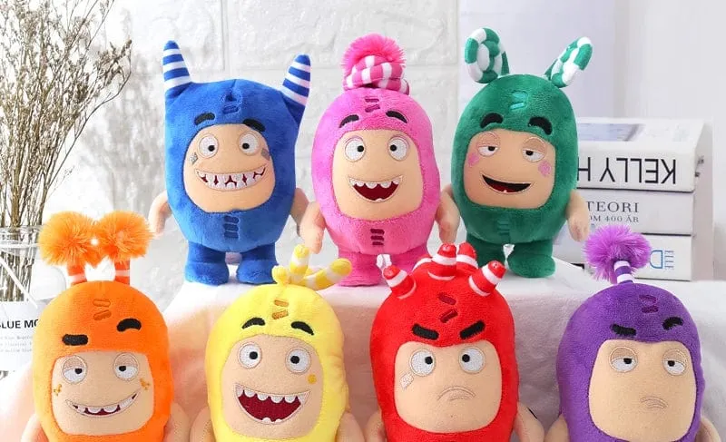 Kawaii Oddbods Fuse Bubbles Newt Pogo Slick Jeff Zee Plüsch Stofftiere Niedliche Cartoon Anime Mini Puppen Weiches Kissen Kind Geschenk