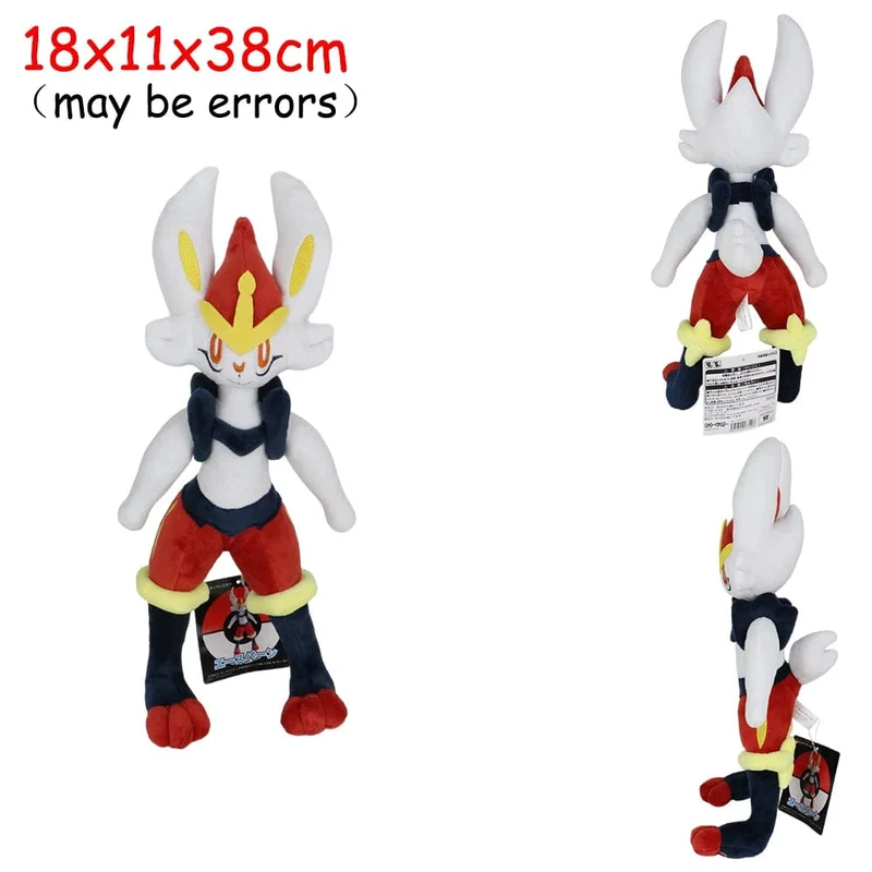 Scorbunny Grookey Sobble Pokemon Plüschpuppe Sprigatito Quaxly Fuecoco Floragato Meowscarada Anime Gefülltes Peluche Spielzeug Geschenke