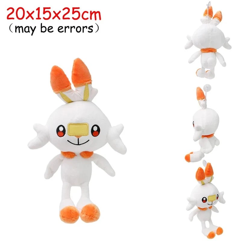 Scorbunny Grookey Sobble Pokemon Plüschpuppe Sprigatito Quaxly Fuecoco Floragato Meowscarada Anime Gefülltes Peluche Spielzeug Geschenke