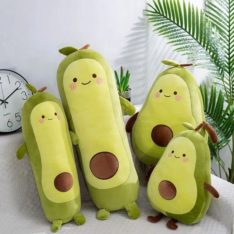 Bequemes Avocado-weiches Kissen-Plüschtier Kawaii Cartoon-Früchte beschwichtigen Mädchen Babypuppenspielzeug
