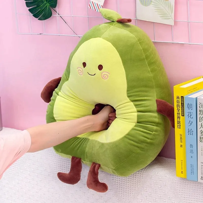 Bequemes Avocado-weiches Kissen-Plüschtier Kawaii Cartoon-Früchte beschwichtigen Mädchen Babypuppenspielzeug