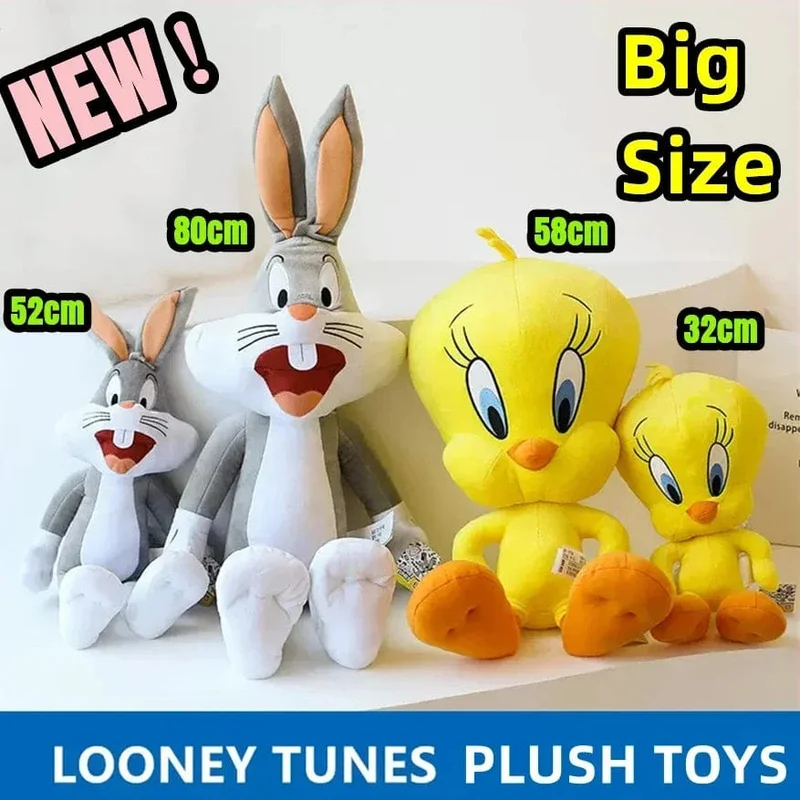 Kostenloser Versand Looney Tunes Bugs Bunny Plüsch Spielzeug Tweety Vogel Lola Bunny Anime Cartoon Film Plushies Gefüllte Puppe Spielzeug Geschenk
