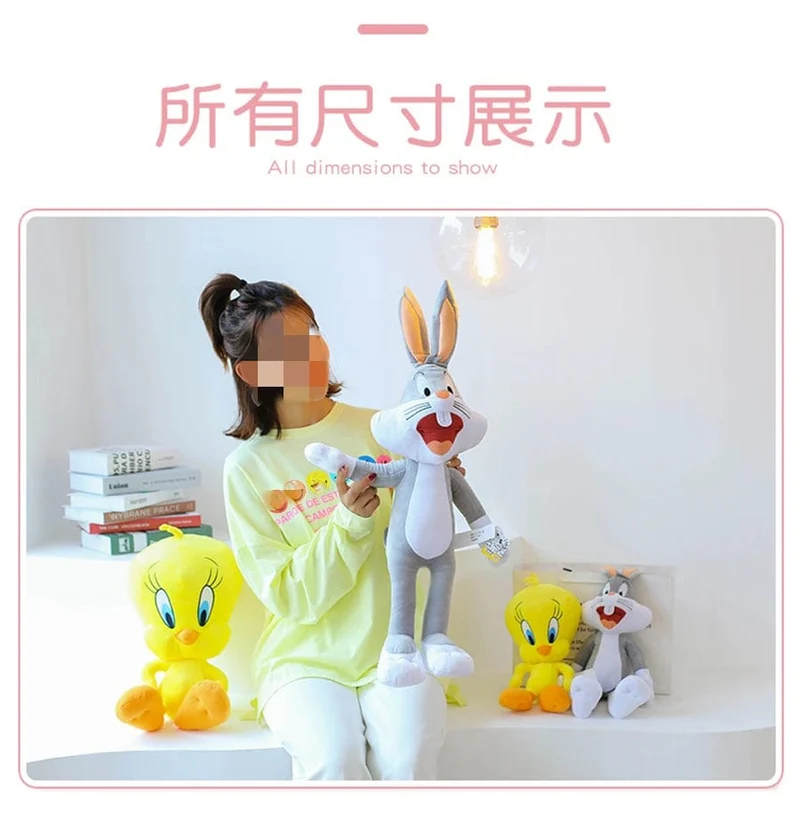 Kostenloser Versand Looney Tunes Bugs Bunny Plüsch Spielzeug Tweety Vogel Lola Bunny Anime Cartoon Film Plushies Gefüllte Puppe Spielzeug Geschenk