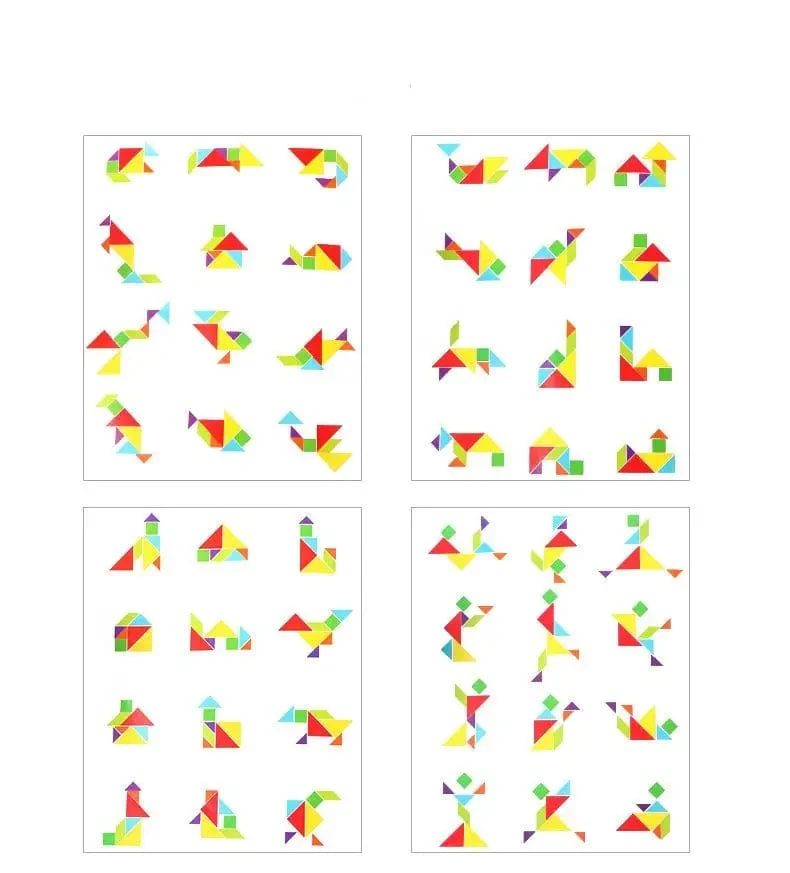 Heißes magnetisches 3D-Puzzle, geometrische Formen, Tangram, Puzzlebrett, Kinder, Montessori-Spiele, Kinder, pädagogisches Holzspielzeug