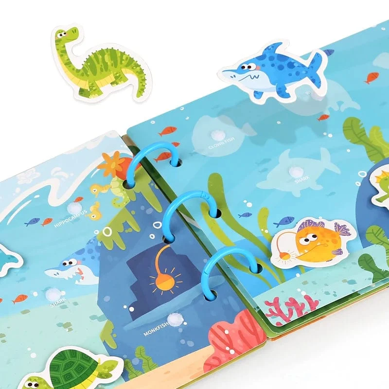 Kinderaufkleber, ruhiges Beschäftigungsbuch, Baby-Montessori-Material, Spielzeugbrett, passende Puzzlespiele, frühes Lernspielzeug für Kleinkinder