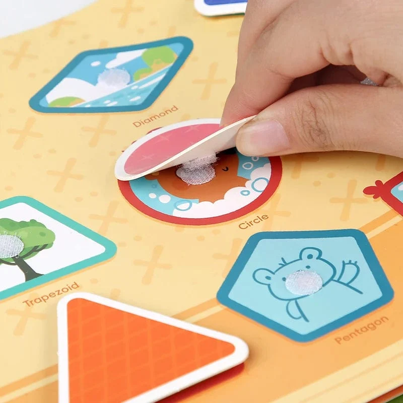 Kinderaufkleber, ruhiges Beschäftigungsbuch, Baby-Montessori-Material, Spielzeugbrett, passende Puzzlespiele, frühes Lernspielzeug für Kleinkinder