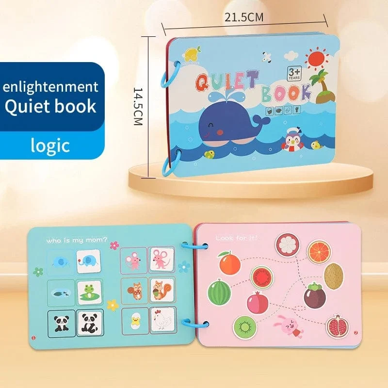 Kinderaufkleber, ruhiges Beschäftigungsbuch, Baby-Montessori-Material, Spielzeugbrett, passende Puzzlespiele, frühes Lernspielzeug für Kleinkinder