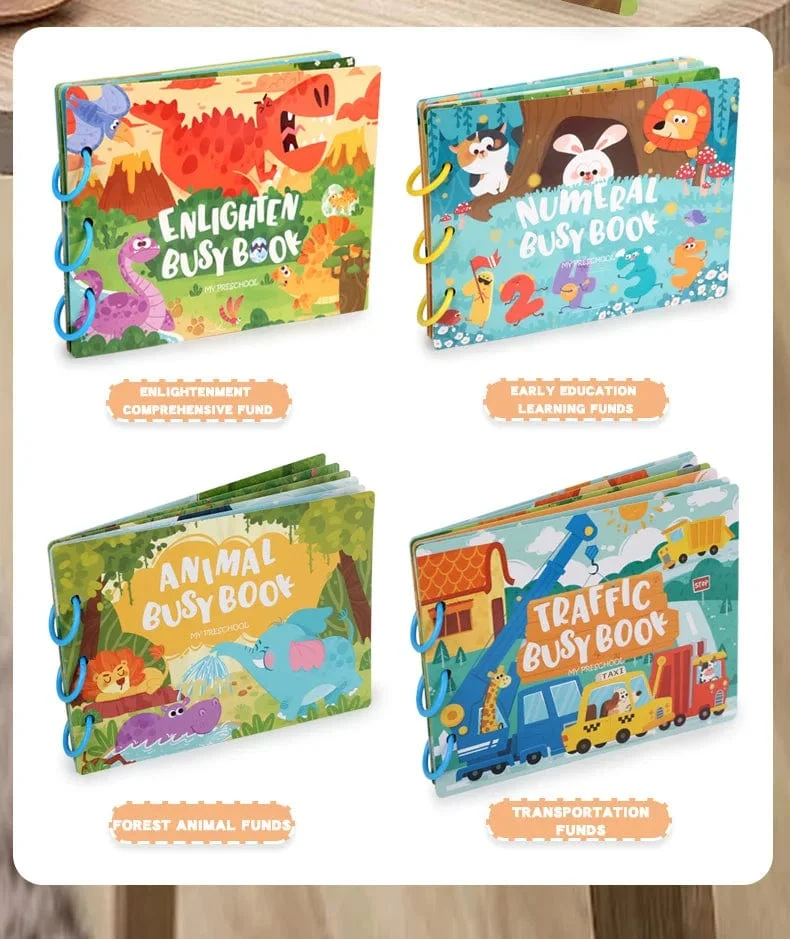 Kinderaufkleber, ruhiges Beschäftigungsbuch, Baby-Montessori-Material, Spielzeugbrett, passende Puzzlespiele, frühes Lernspielzeug für Kleinkinder