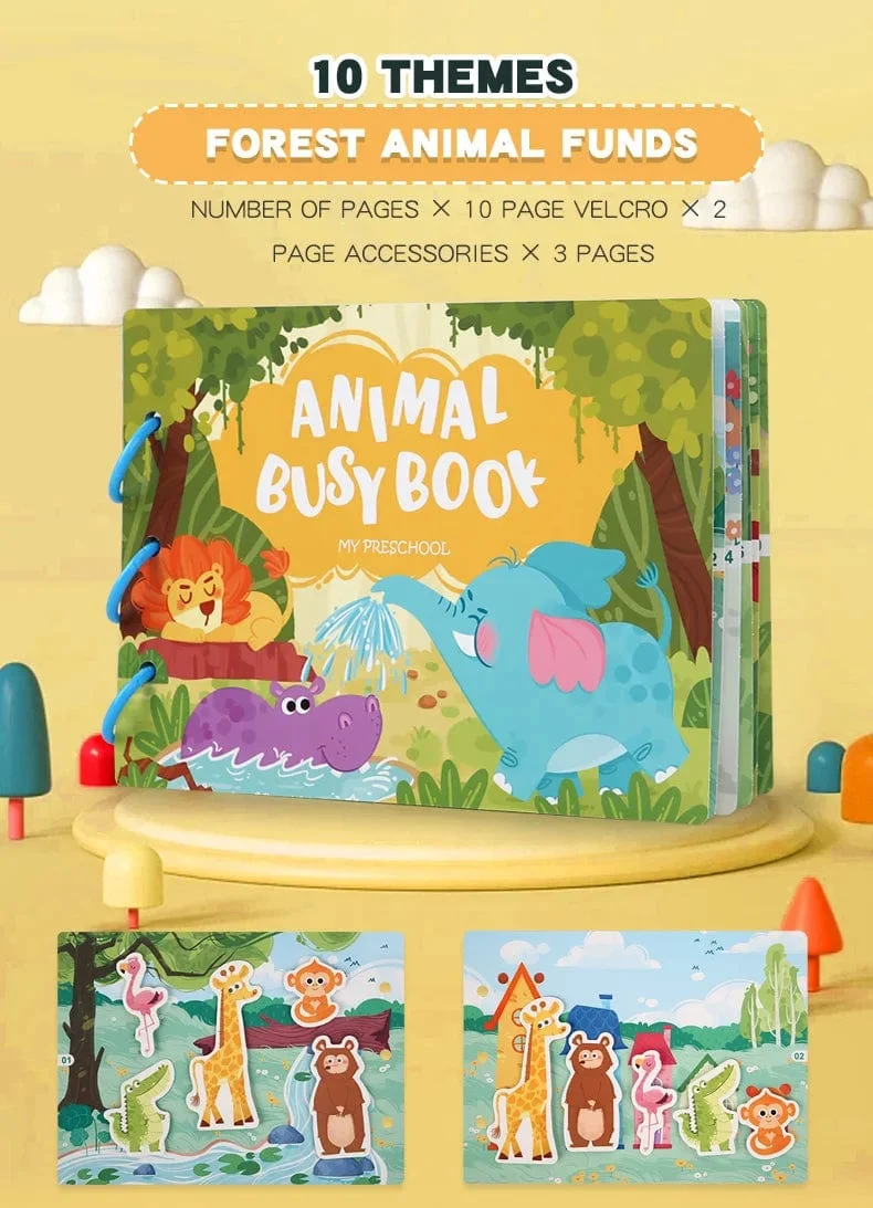 Kinderaufkleber, ruhiges Beschäftigungsbuch, Baby-Montessori-Material, Spielzeugbrett, passende Puzzlespiele, frühes Lernspielzeug für Kleinkinder