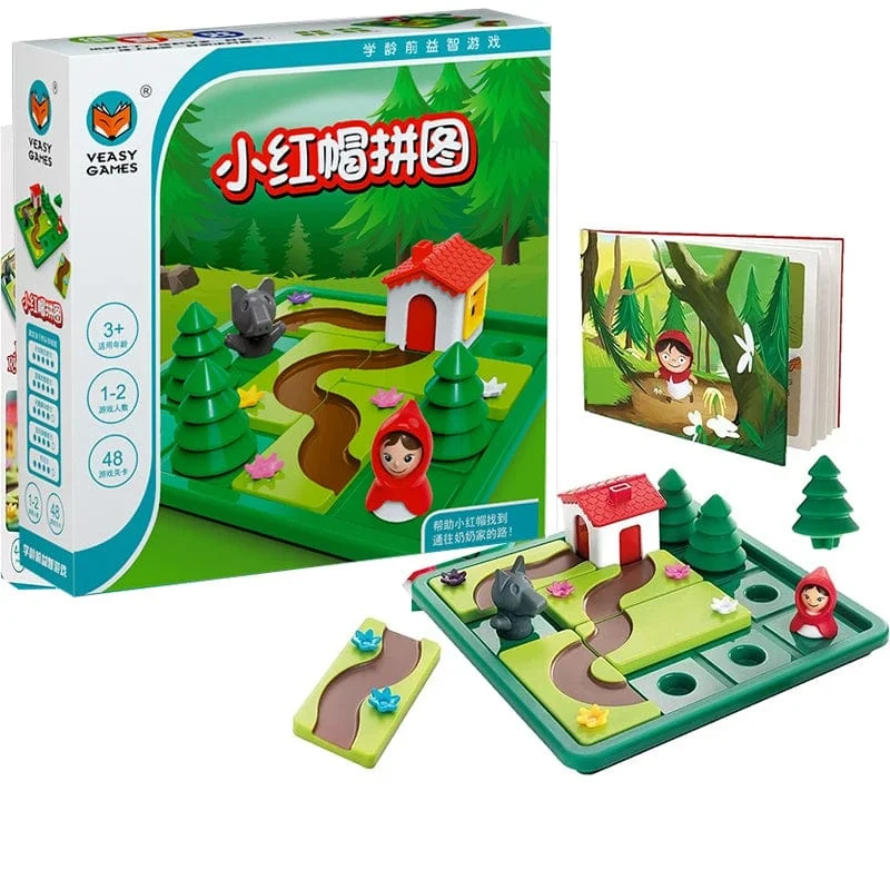 Rotkäppchen Smart Hide & Seek Brettspiele mit Lösung Geschicklichkeitsaufbau Puzzle Spiel Spielzeug Kinder Geschenk