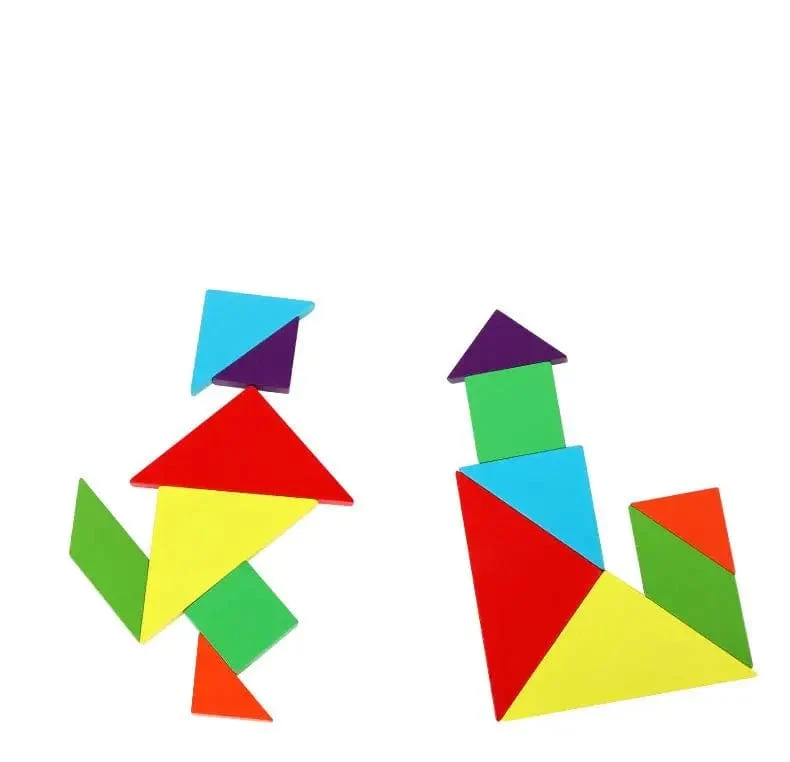 Magnetisches 3D-Puzzlebuch, geometrische Formen, Tangram, Puzzlebrett, Montessori-Spiele für Kinder, Baby, pädagogisches Holzspielzeug, Geschenke für Kinder