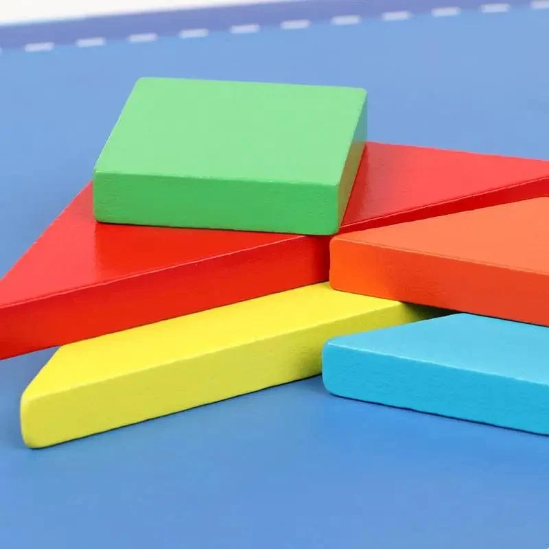 Magnetisches 3D-Puzzlebuch, geometrische Formen, Tangram, Puzzlebrett, Montessori-Spiele für Kinder, Baby, pädagogisches Holzspielzeug, Geschenke für Kinder