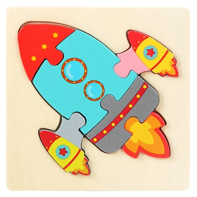 Holzpuzzle Montessori Tiere Karton Buntes Lernspielzeug Tangram Jigzaw Kognitives Holz Für Kinder Kinder Geschenk