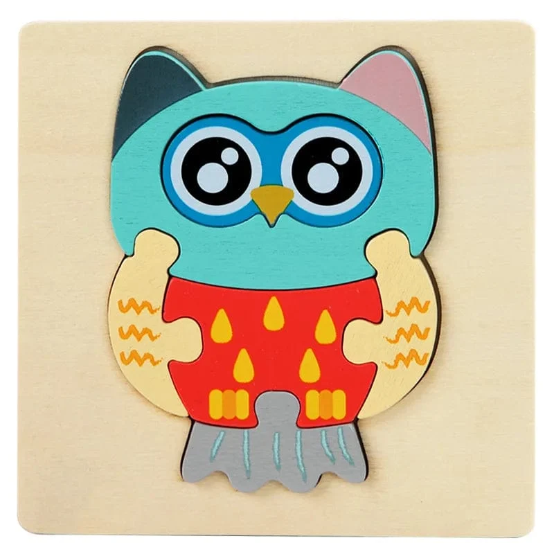 Holzpuzzle Montessori Tiere Karton Buntes Lernspielzeug Tangram Jigzaw Kognitives Holz Für Kinder Kinder Geschenk