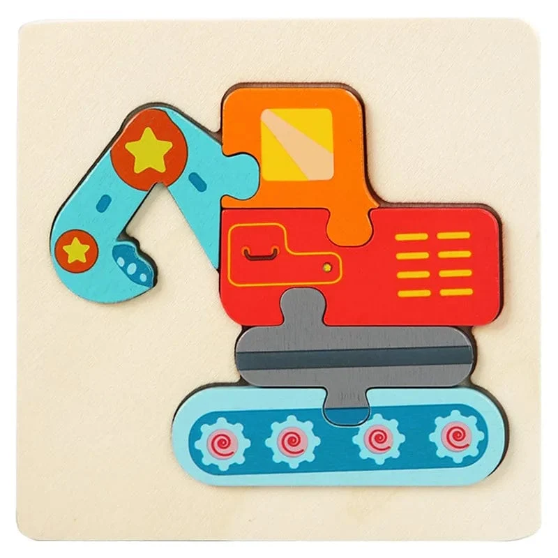 Holzpuzzle Montessori Tiere Karton Buntes Lernspielzeug Tangram Jigzaw Kognitives Holz Für Kinder Kinder Geschenk