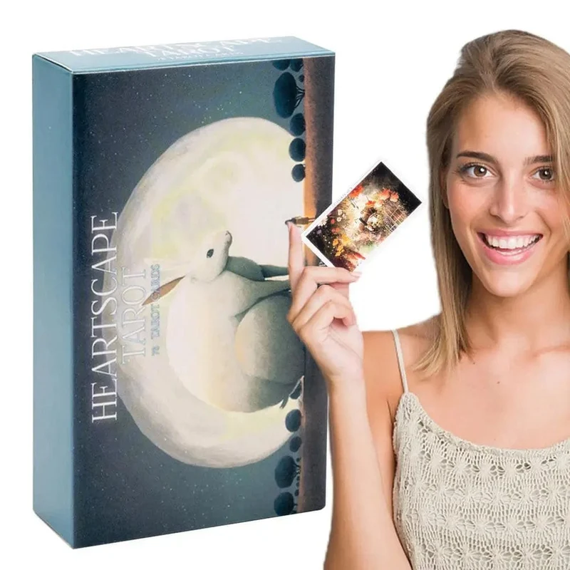 78-teiliges Heartscape-Tarot, vollständige englische Orakelkarten, Schicksals-Wahrsagung, Tarotdeck, Familienparty-Unterhaltung, Wahrsagerei, Brettspiel