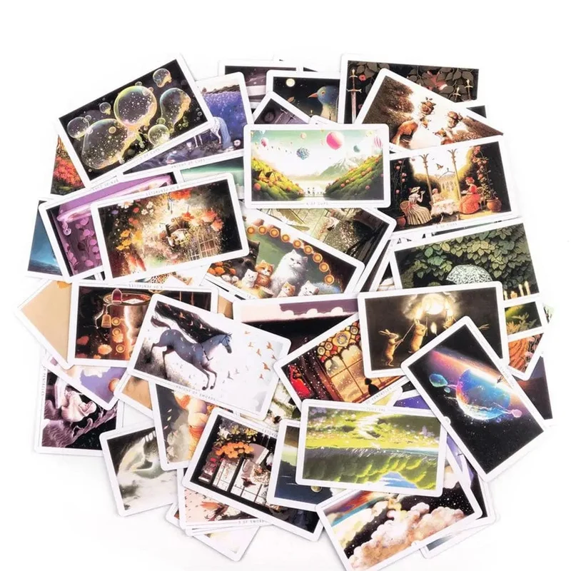 78-teiliges Heartscape-Tarot, vollständige englische Orakelkarten, Schicksals-Wahrsagung, Tarotdeck, Familienparty-Unterhaltung, Wahrsagerei, Brettspiel