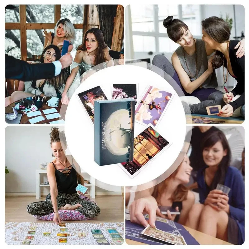 78-teiliges Heartscape-Tarot, vollständige englische Orakelkarten, Schicksals-Wahrsagung, Tarotdeck, Familienparty-Unterhaltung, Wahrsagerei, Brettspiel