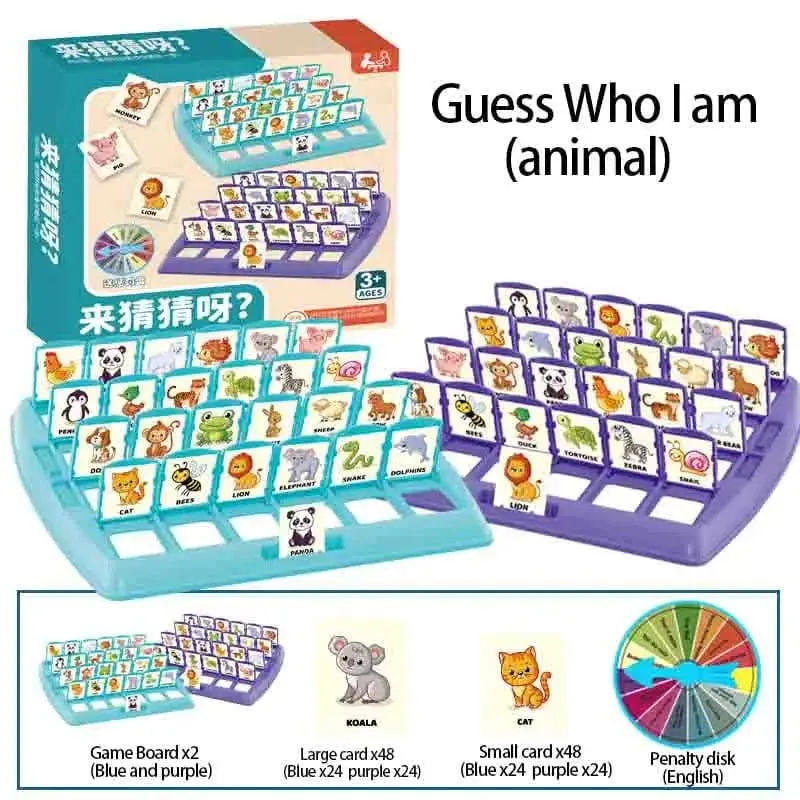 Familien-Ratespiele „Rate mal, wer ich bin“, klassisches Brettspiel, Spielzeug, Gedächtnistraining, Eltern-Kind, Freizeitparty, Indoor-Spiele