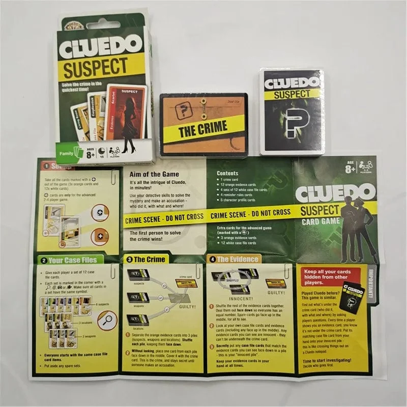 Neuestes Cluedo-Kartenspiel, klassisches Mystery-Spiel. Kostenlose Unterhaltung und interaktive Multiplayer-Karten