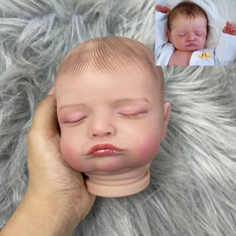 19 Zoll Reborn-Puppenbausatz Rosalie aus bemaltem Vinyl, unmontiert, lebensechtes Baby, 3D-Bemalung mit sichtbaren Adern, Stoffkörper inklusive