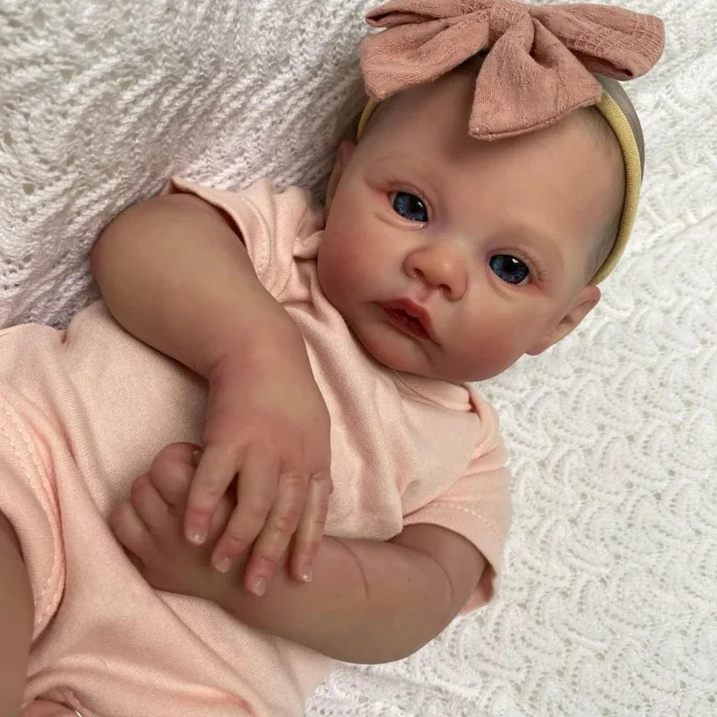 Fertige Reborn-Puppe Meadow, volles Silikon-Vinyl, Neugeborenes Spielzeug für Kinder, Geschenke, Boneca Renascida Brinquedo Bebe Para Crianças Menina