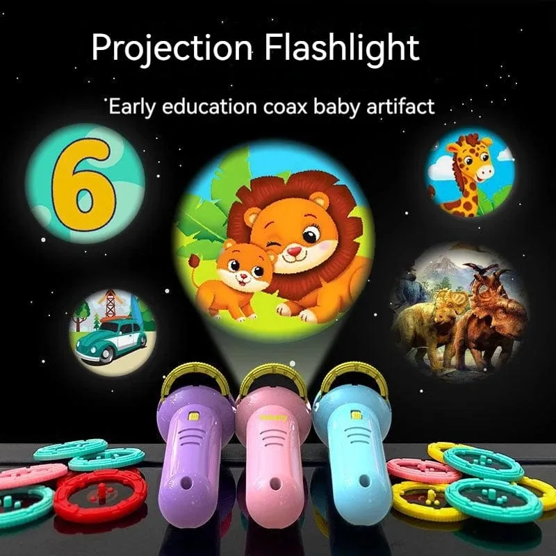 Taschenlampe Projektor Taschenlampe Lampe Spielzeug Frühen Bildung Erkenntnis Vor Dem Schlafengehen Geschichte Buch Puzzle Spielzeug Schlafen Geschichte Buch