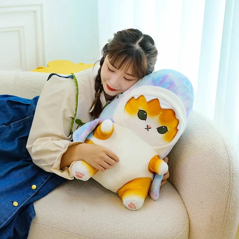 1 Stück Anime Hai Katze Plüschtier Niedliche Kuscheltiere Weiche Plüschtiere Puppenspielzeug Kissen Geburtstagsgeschenk für Kinder Erwachsene Mädchen Wohnkultur