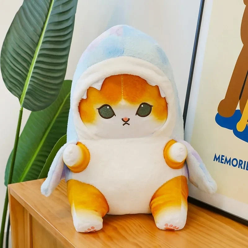 1 Stück Anime Hai Katze Plüschtier Niedliche Kuscheltiere Weiche Plüschtiere Puppenspielzeug Kissen Geburtstagsgeschenk für Kinder Erwachsene Mädchen Wohnkultur